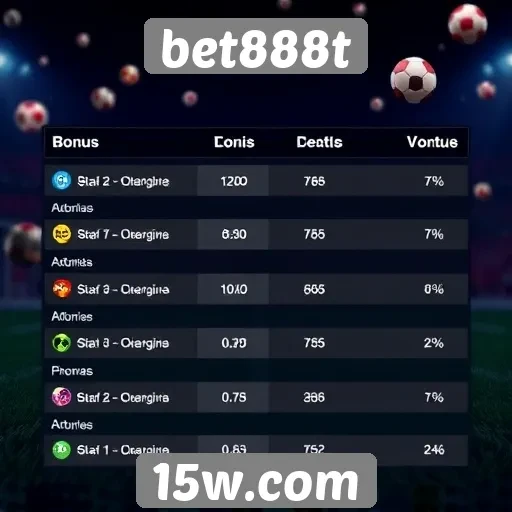 Comparativo de bônus oferecidos por bet888t